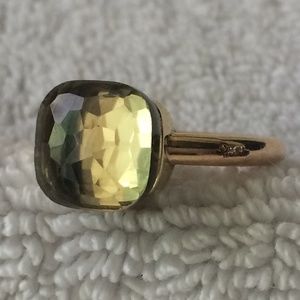 Pomellato 18K Gold Lemon Quartz Nudo Classic Ring